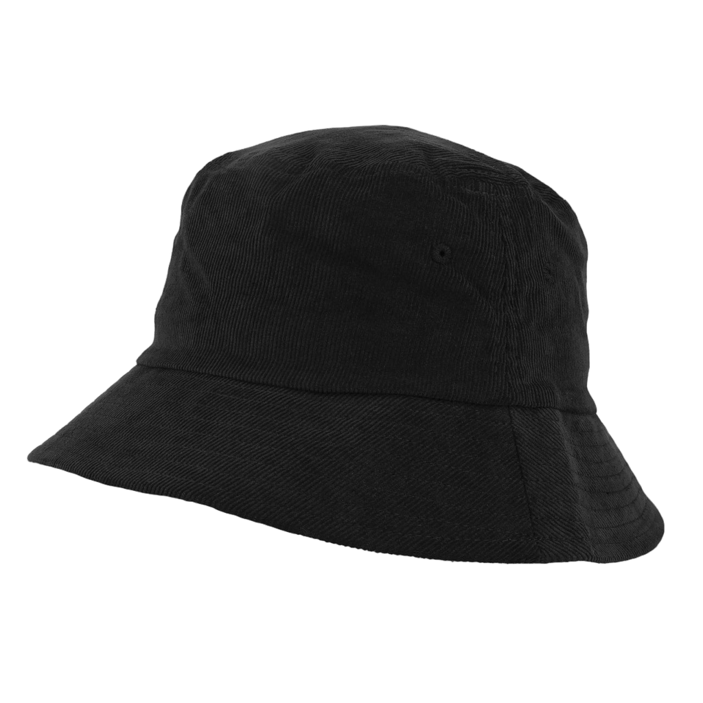 main corduroy-bucket-hat black-58cm three-quarter