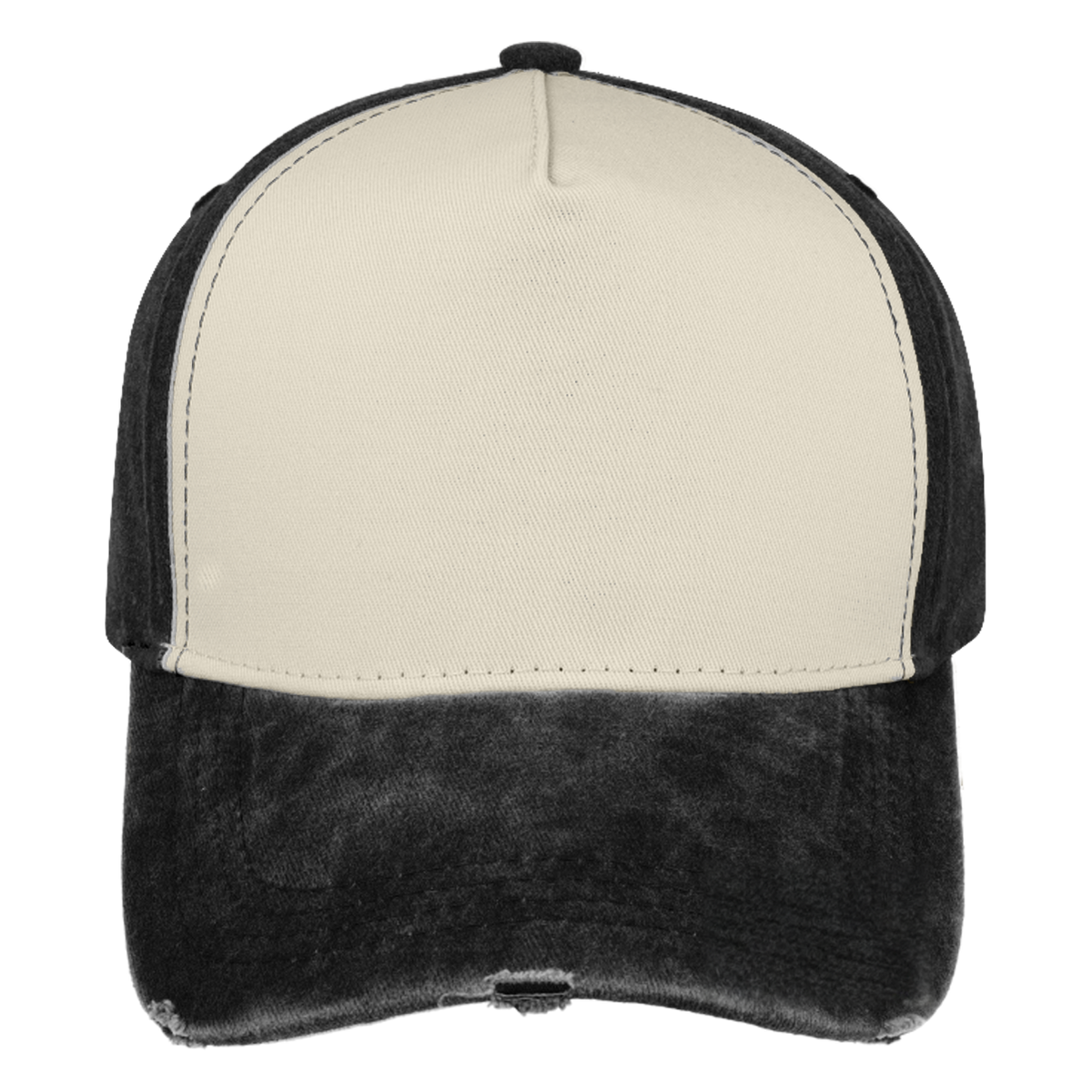 sldev43-unbranded pigment-washed-5-panel-cap black front_image