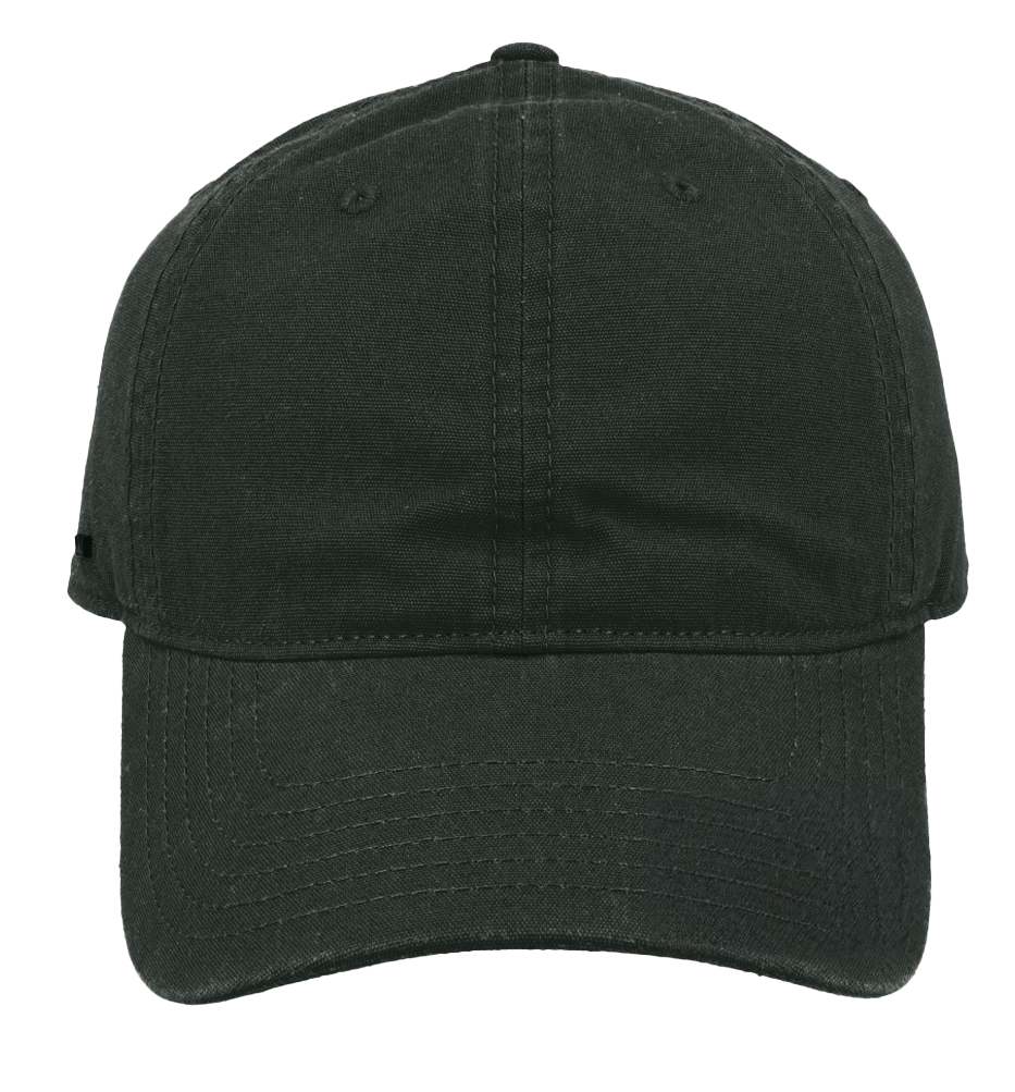 sldev43-unbranded washed-light-canvas-dad-6p-cap black front_image