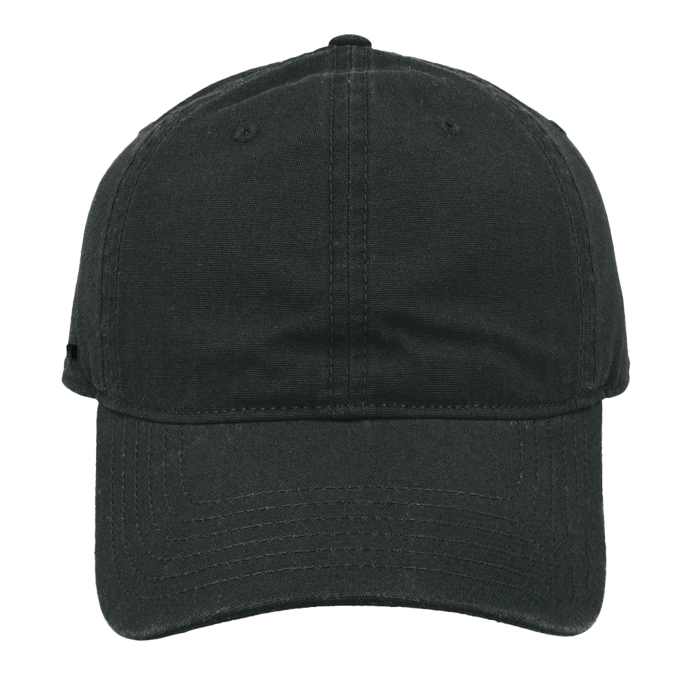unbranded washed-light-canvas-dad-6p-cap black front_image panel-framed