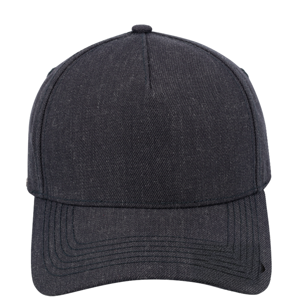 unbranded uflex-5p-curved-peak-snapback charcoal-melange front_image panel-framed
