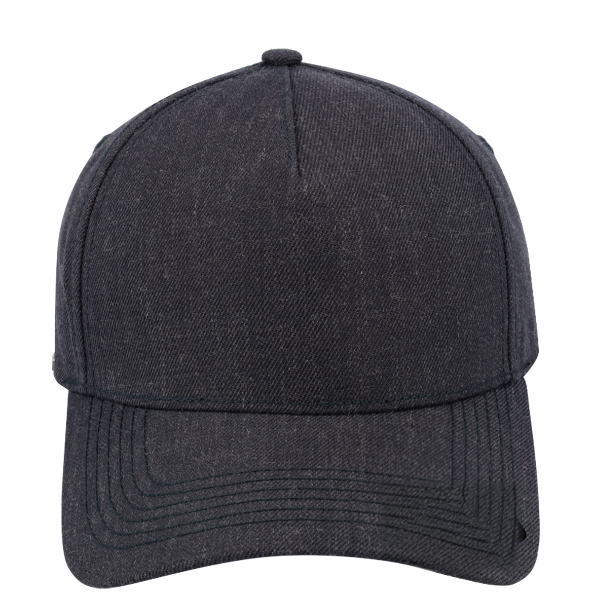 unbranded uflex-5p-curved-peak-snapback charcoal-melange front_image panel-framed