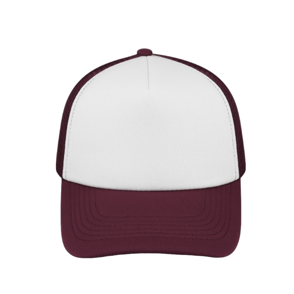 Burgundy/White front