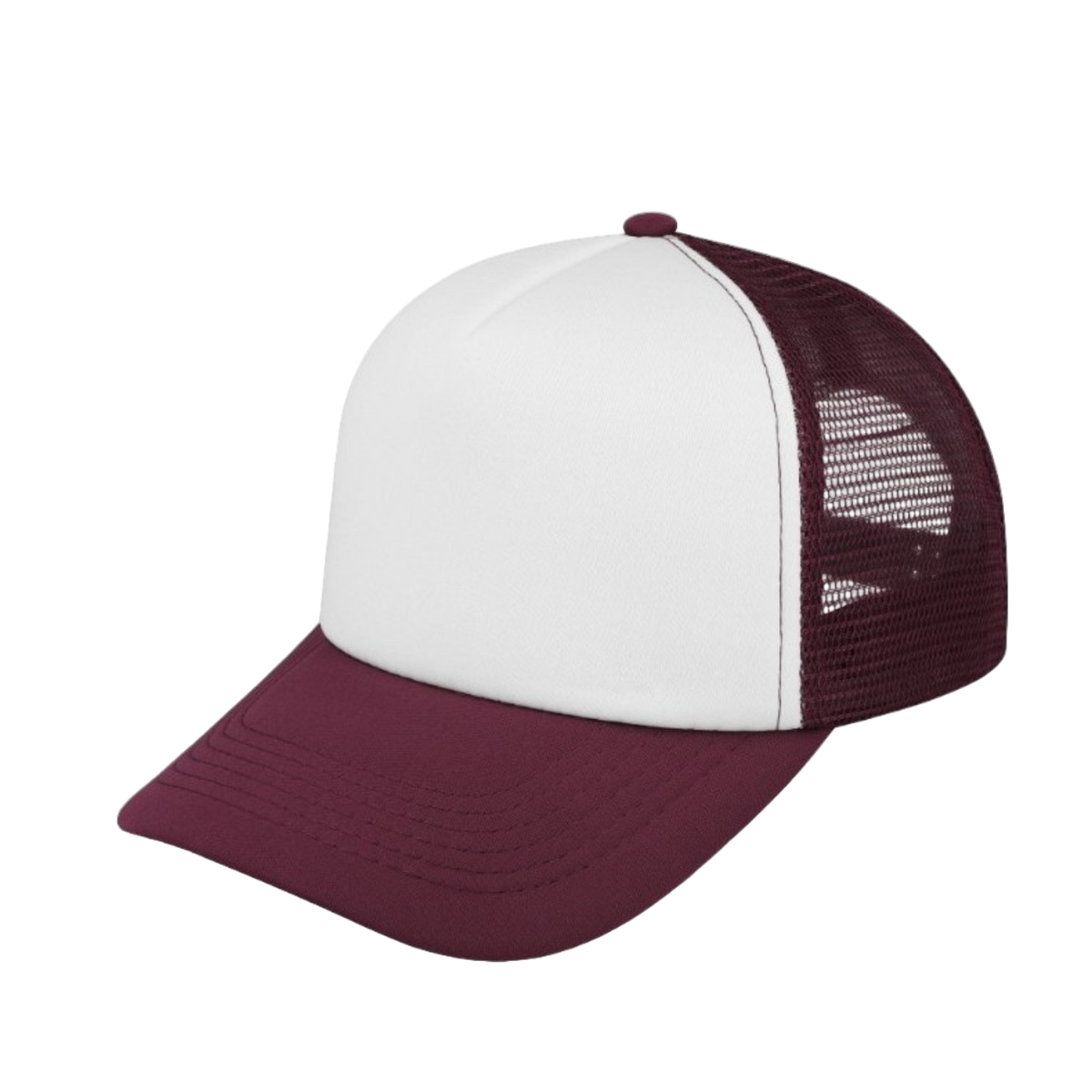 Burgundy/White three-quarter