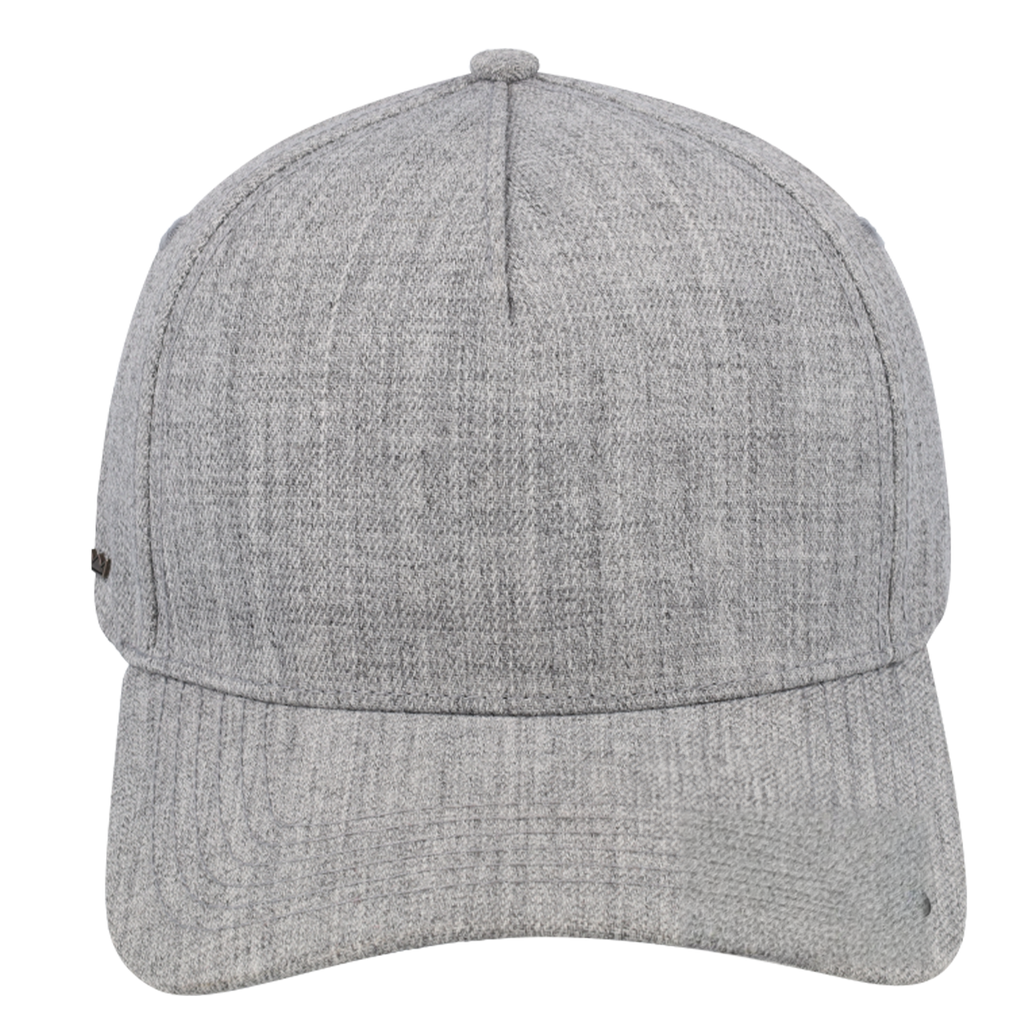 sldev43-unbranded uflex-5p-curved-peak-snapback grey-melange front_image