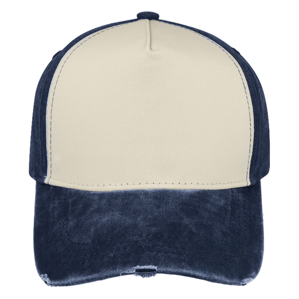 sldev43-unbranded pigment-washed-5-panel-cap navy front_image
