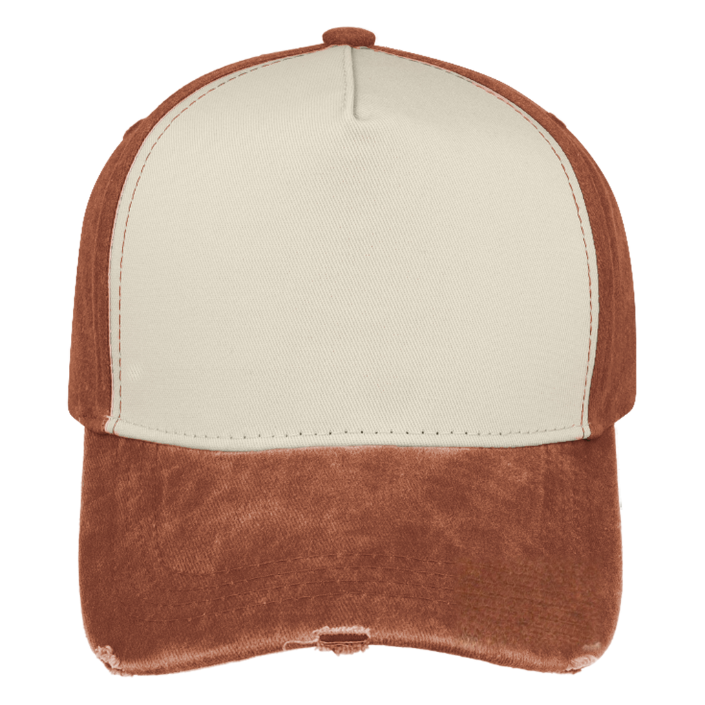 sldev43-unbranded pigment-washed-5-panel-cap orange front_image