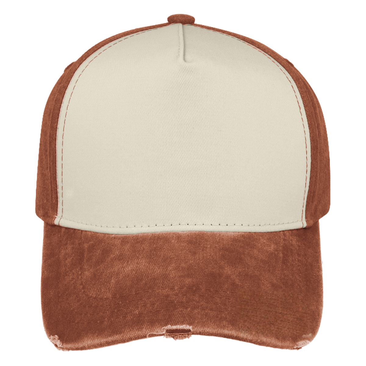 sldev43-unbranded pigment-washed-5-panel-cap orange front_image