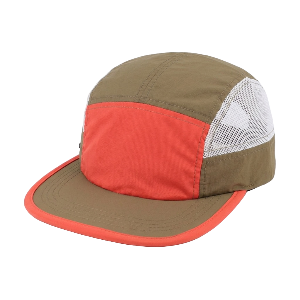 unbranded uflex-6-panel-active-cap orange-olive-white main three-quarter