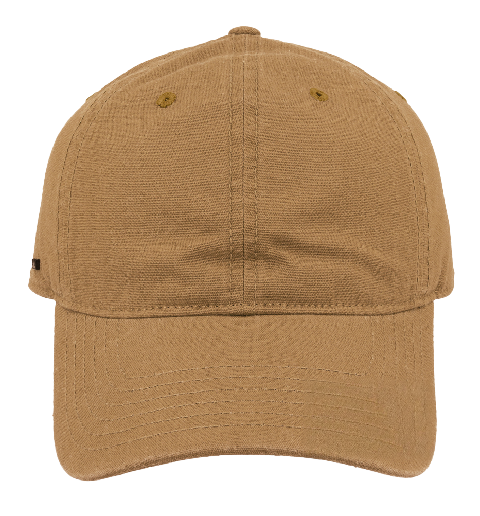 sldev43-unbranded washed-light-canvas-dad-6p-cap tan front_image